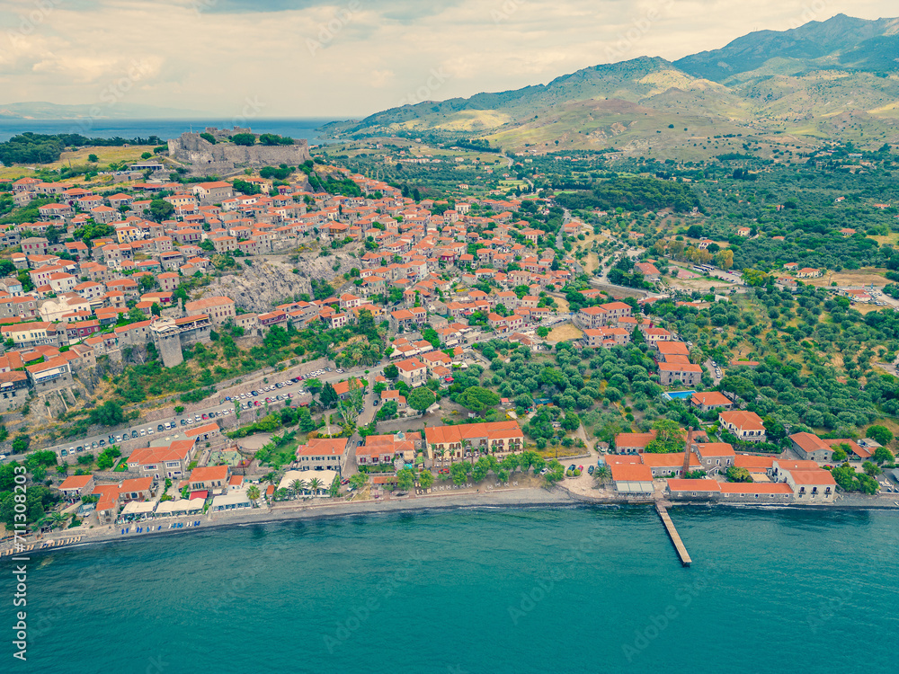Mytilene Molivos town and the castle with its historical city texture is another beauty