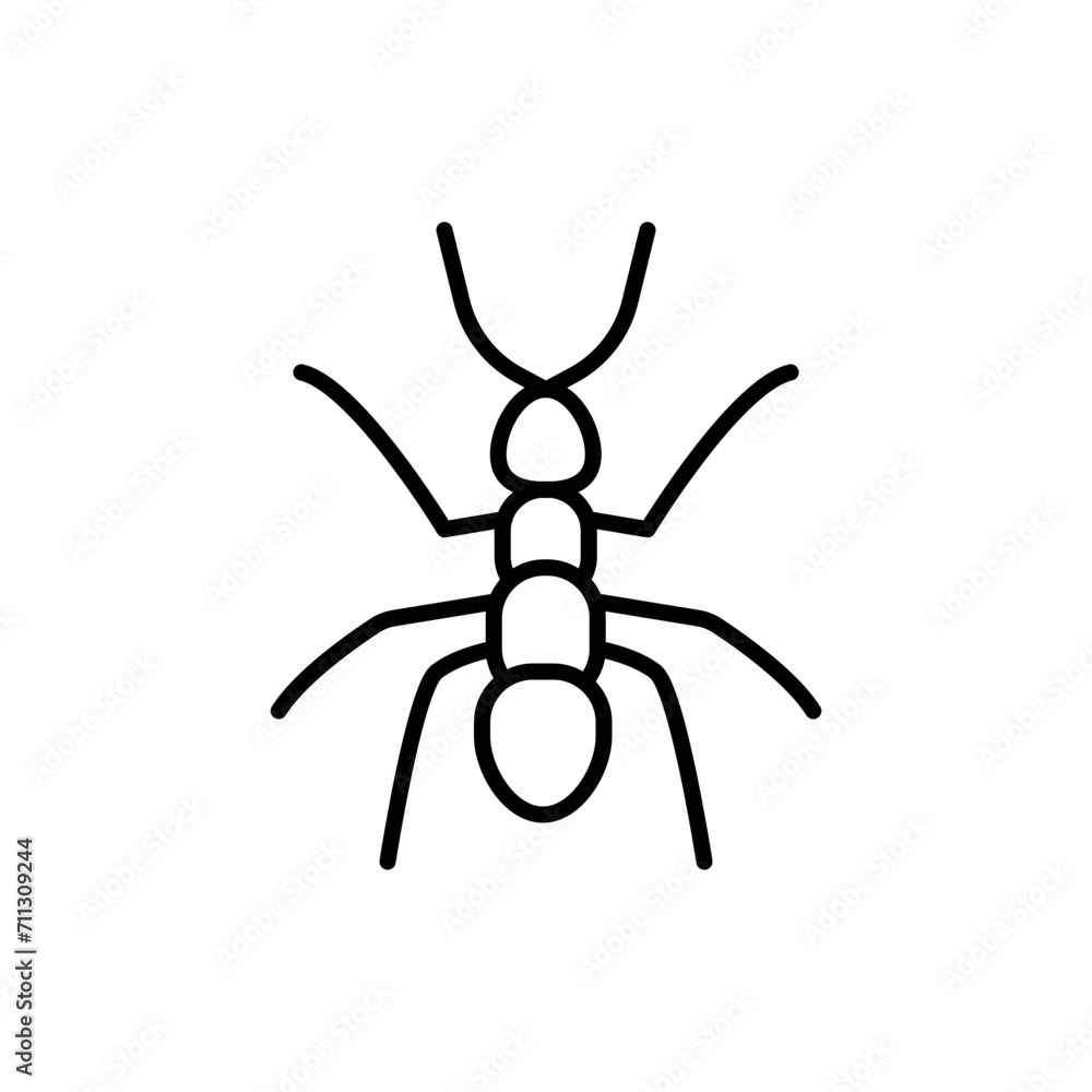 Ant outline icons, insect minimalist vector illustration ,simple transparent graphic element .Isolated on white background Ant outline icons, insect minimalist vector illustration ,simple transparent graphic element .Isolated on white background