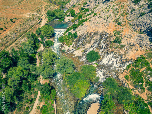 Tunceli Munzur mountain and the water flowing from the rocks