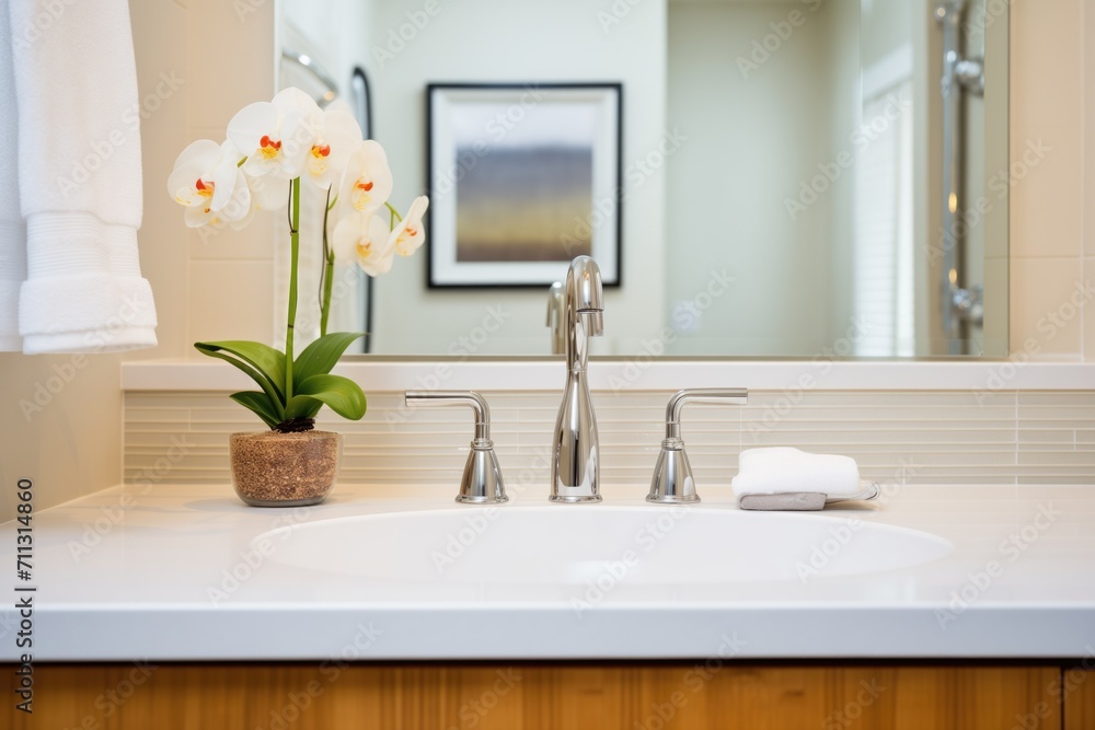 Fototapeta premium efficient water fixtures in a chic bathroom