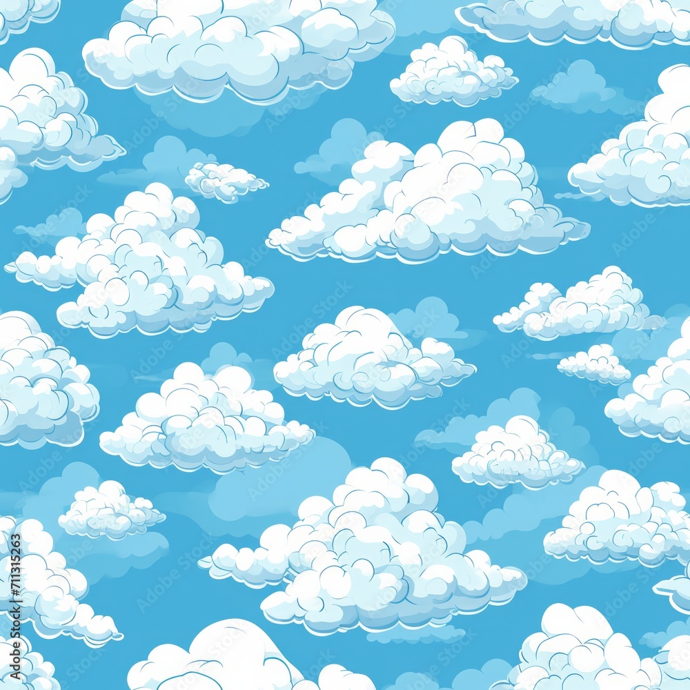 Seamless Pattern: Clouds Seamless Pattern: Clouds