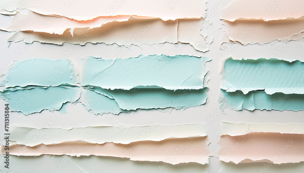 Fototapeta premium several strips of light blue and light pink paper
