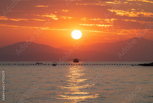 landscape of sunset over the sea