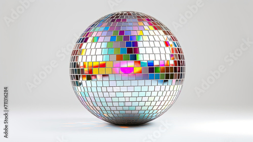 Colorful Disco Ball With Multicolored Reflective Surfaces for Vibrant Light Effects