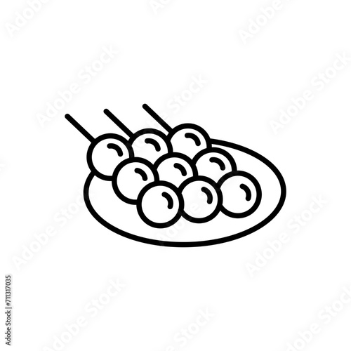 Dango outline icons, insect minimalist vector illustration ,simple transparent graphic element .Isolated on white background