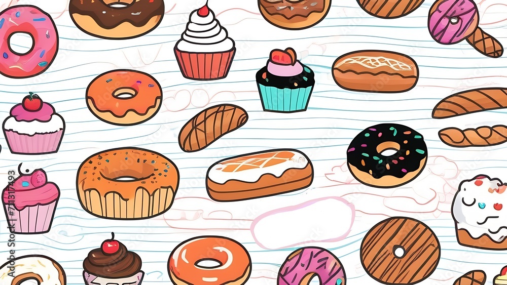 seamless pattern with sweets