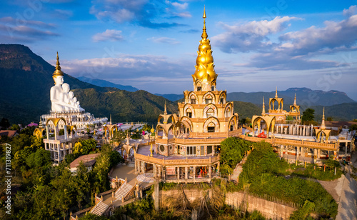 Aerial view of Wat Phra That Pha Sorn Kaew temple in Phetchabun, Thailand © pierrick