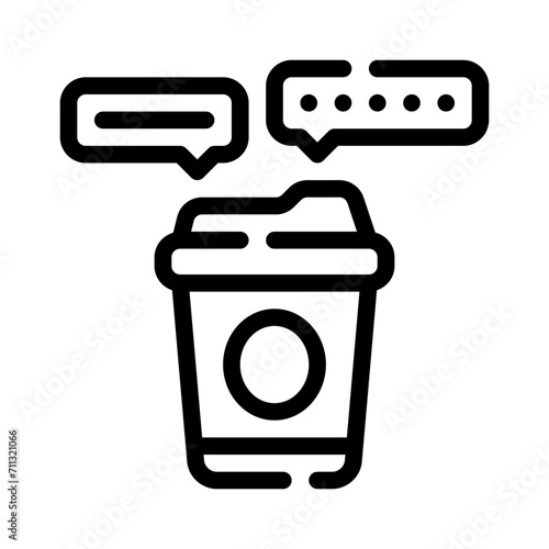 coffee breaks line icon