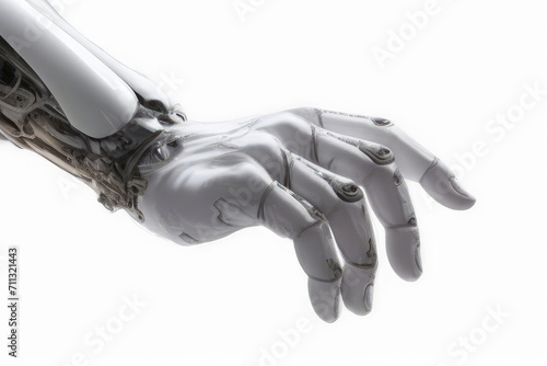 robot hand close up concept of technology and future. Generative AI .