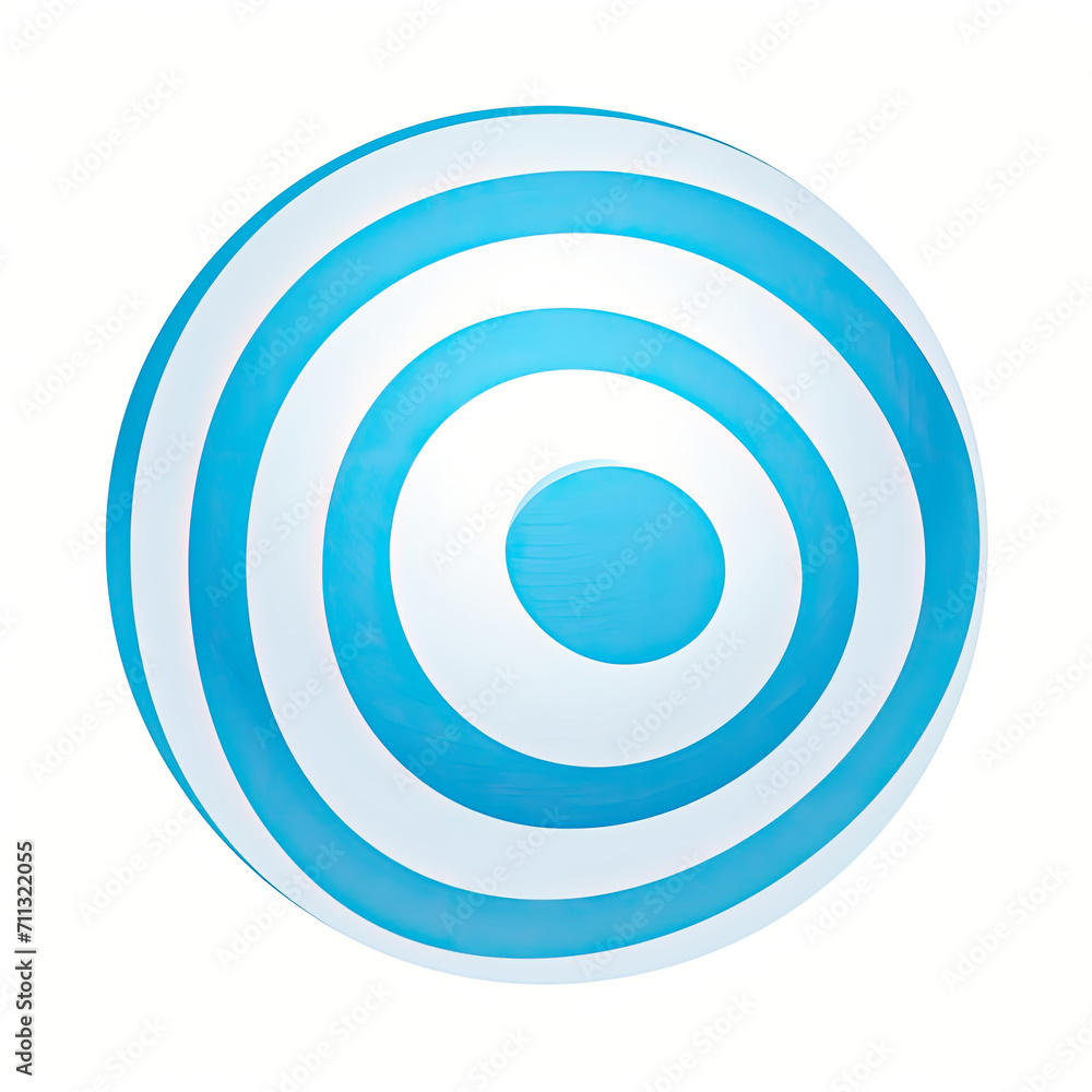Blue and White Circular Object on White Background Blue and White Circular Object on White Background