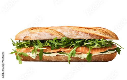 salmon sandwich isolated on transparent background or png