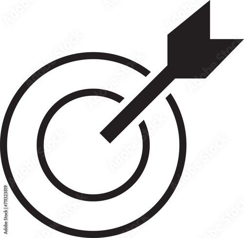Goal met glyph. Clipart image isolated on white background.