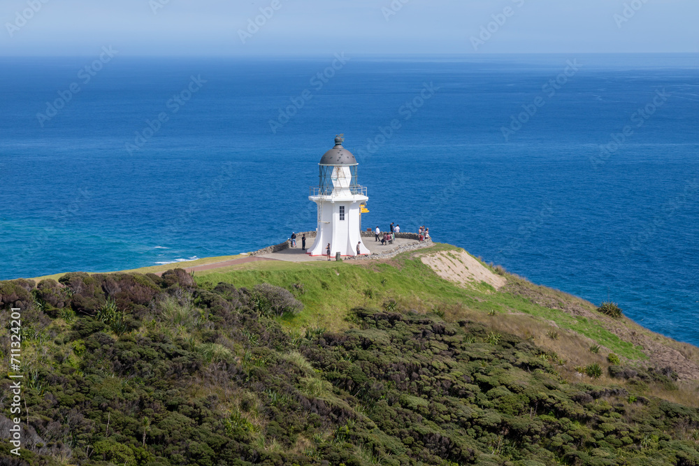 Cape Reinga lighthouse in the top of the North Island, Northland, New Zealand.