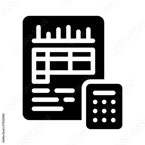 budgeting glyph icon