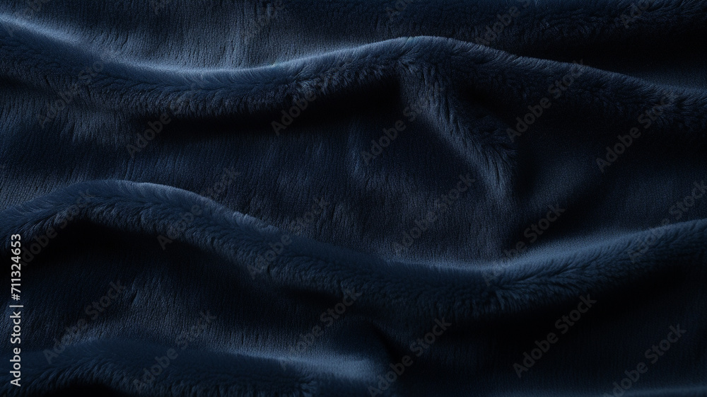 Obraz premium dark blue plush fabric texture background