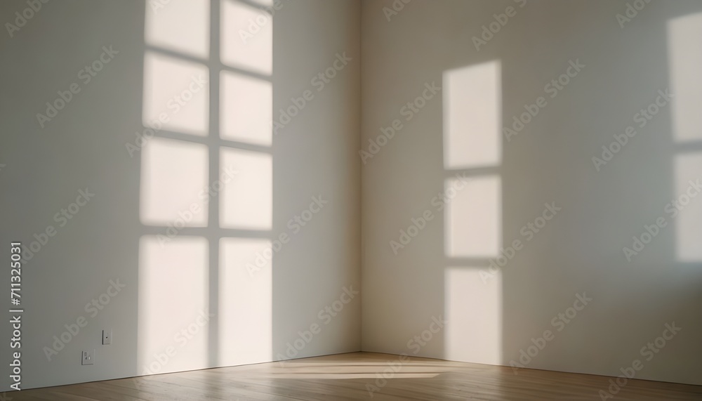 Realistic and minimalist blurred natural light windows, shadow overlay on wall paper texture, abstract background Realistic and minimalist blurred natural light windows, shadow overlay on wall paper texture, abstract background