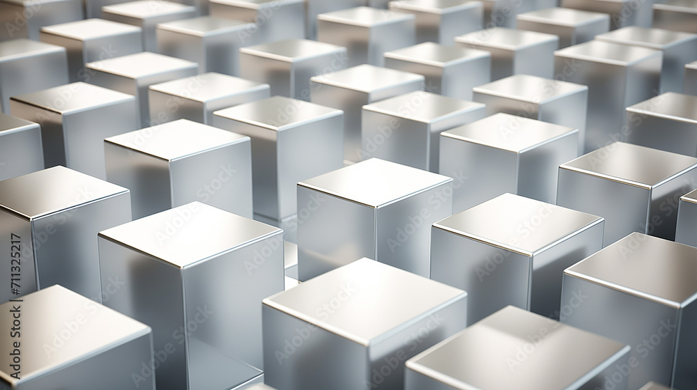 Metallic cubes background Metallic cubes background