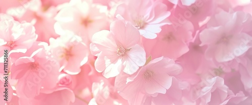 pink and white background full of pink flowers flowers © ArtCookStudio