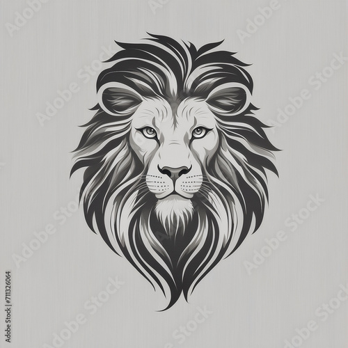 free photo  illustration of a black and white lion s head 5