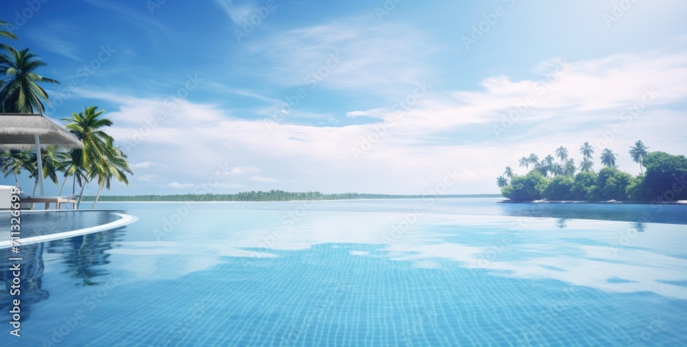 the swimming pool by lake tiki maldives