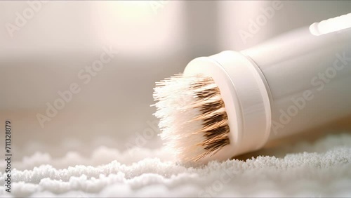 Closeup of a derma roller with microneedles for promoting collagen production photo