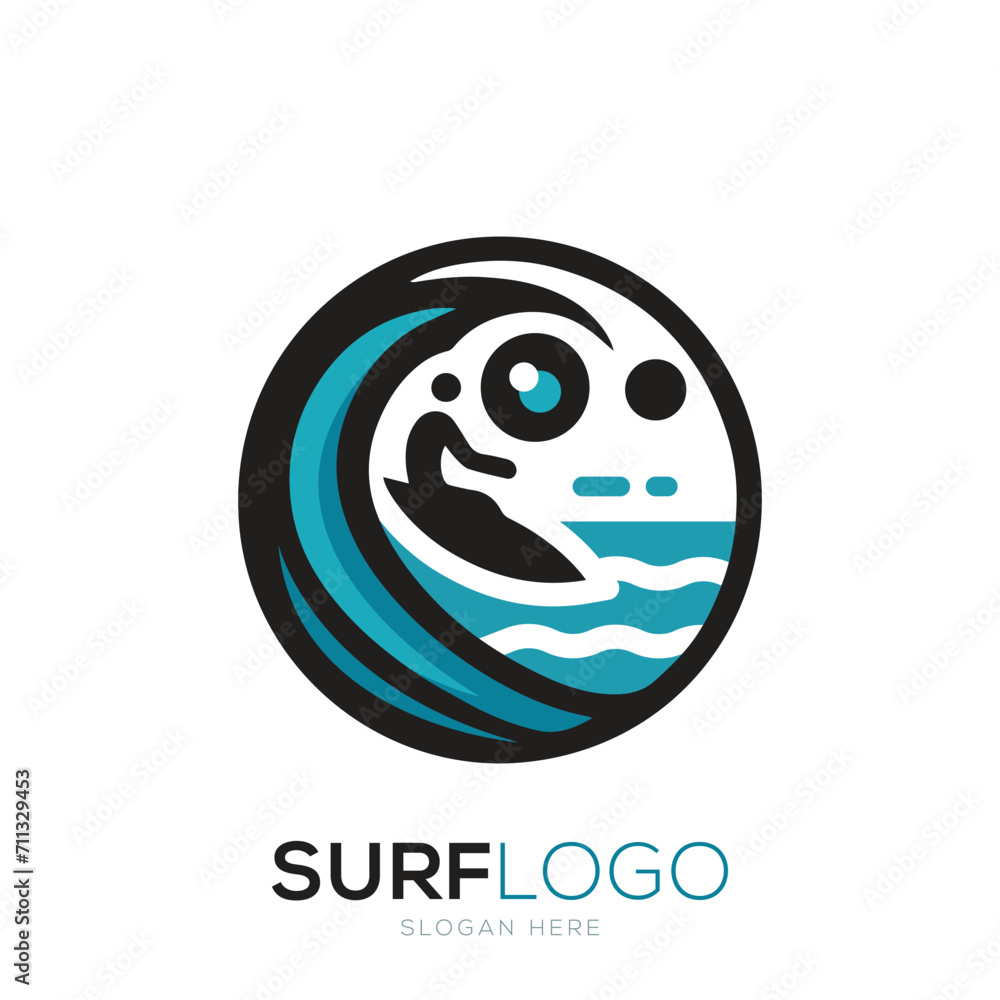 logo surfing vector template illustration logo surfing vector template illustration
