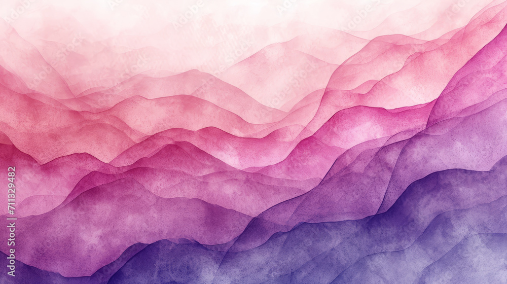 Fototapeta premium Soft flowing abstract pink and purple watercolor texture background pattern