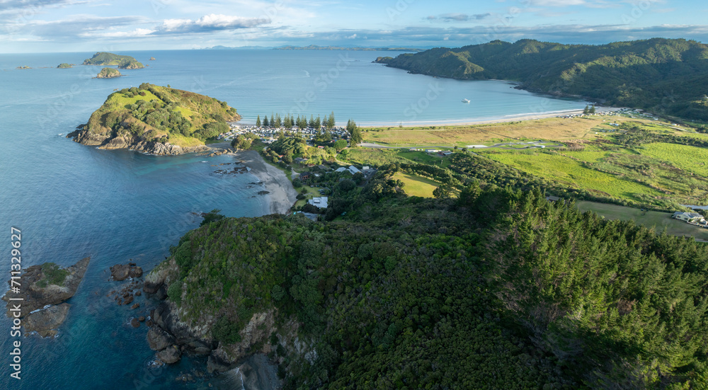 Aerial: Matauri Bay, Northland, New Zealand.