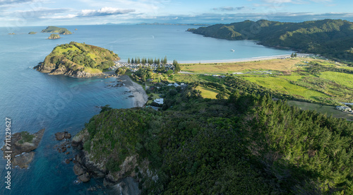 Aerial: Matauri Bay, Northland, New Zealand.