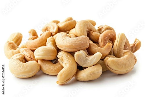 cashew nuts on white background photo