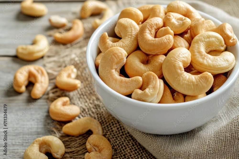 cashew nut on white bowl 