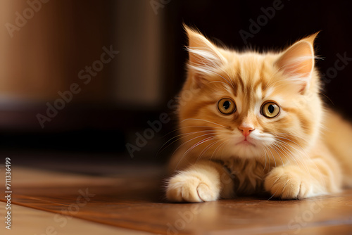 cute red kitten in the sun, red kitten, beautiful kitten © Svitlana Sylenko