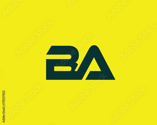 BA LOGO DESIGN VECTOR TEMPLATE
