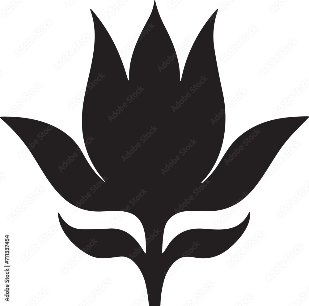 Leaf or flower logo in spa concept in vintage style isolated on background Leaf or flower logo in spa concept in vintage style isolated on background