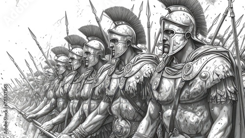 Ancient Battle Scenes with 'Warriors of the Past'. A Coloring Book in Black and White 