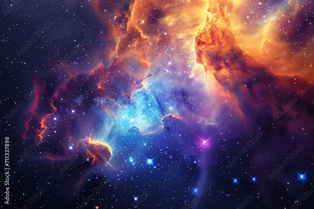 Space stars nebula background