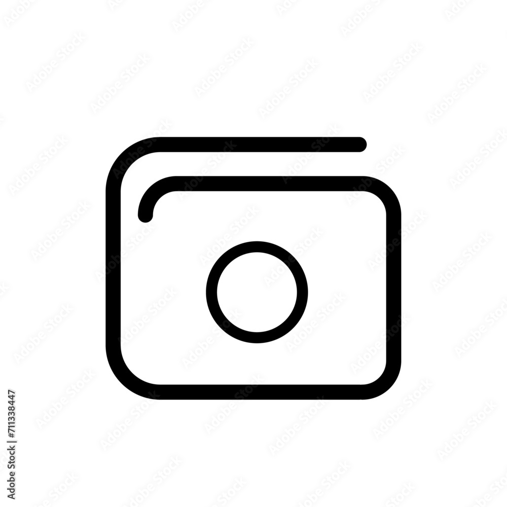 Modern wallet line icon. Wallet icon in modern line style. Vector illustration. Modern wallet line icon. Wallet icon in modern line style. Vector illustration.