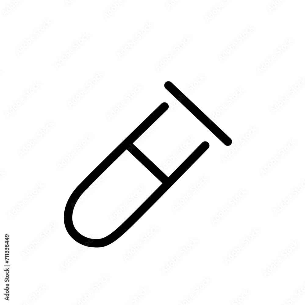 Test tube Thin line icon, Medical Health vector illustration. Test tube Thin line icon, Medical Health vector illustration.
