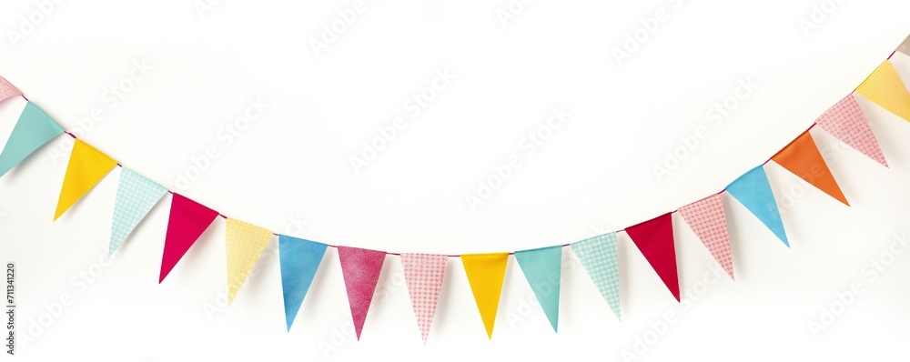 Obraz premium Empty birthday banner sign on white background Generative Ai