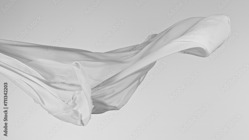 Pastel color transparent silk fabric flowing by wind, close-up Pastel color transparent silk fabric flowing by wind, close-up