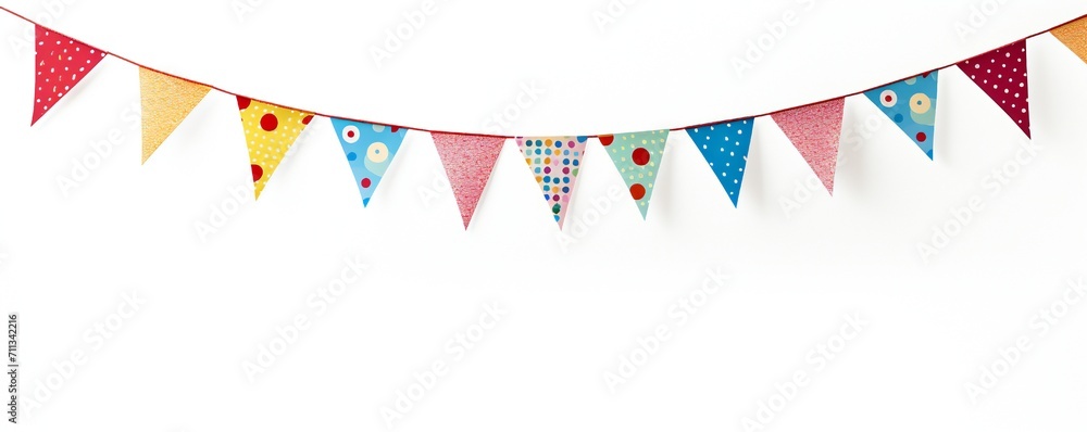 Obraz premium Empty birthday banner sign on white background Generative Ai