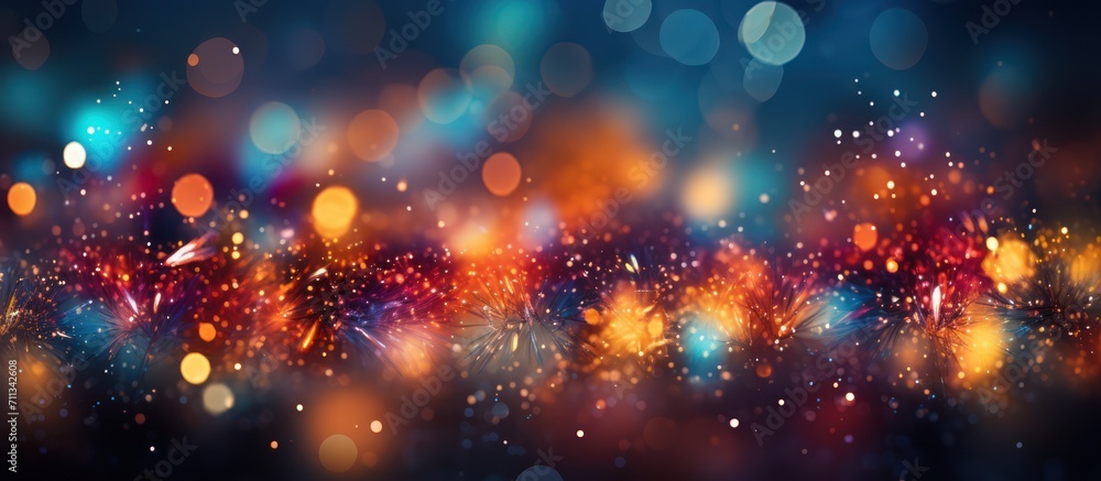 blurred background Colorful fireworks. Abstract Background