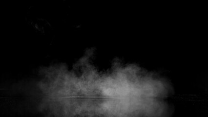 Abstract white smoke on black background