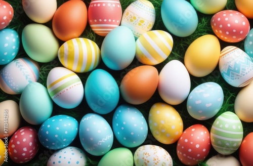 Colorful easter eggs. easter eggs background.