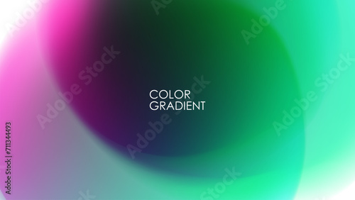 Abstract blurred background with bright color gradients. Circle shapes. Vibrant graphic template for creative graphic design. Vector illustration.