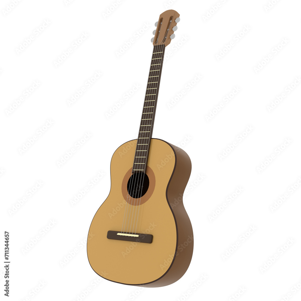 3d rendering acoustic guitar
