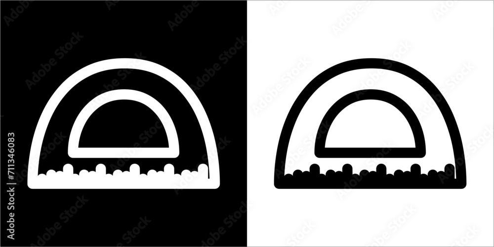 Illustration vector graphics of protractor icon Illustration vector graphics of protractor icon