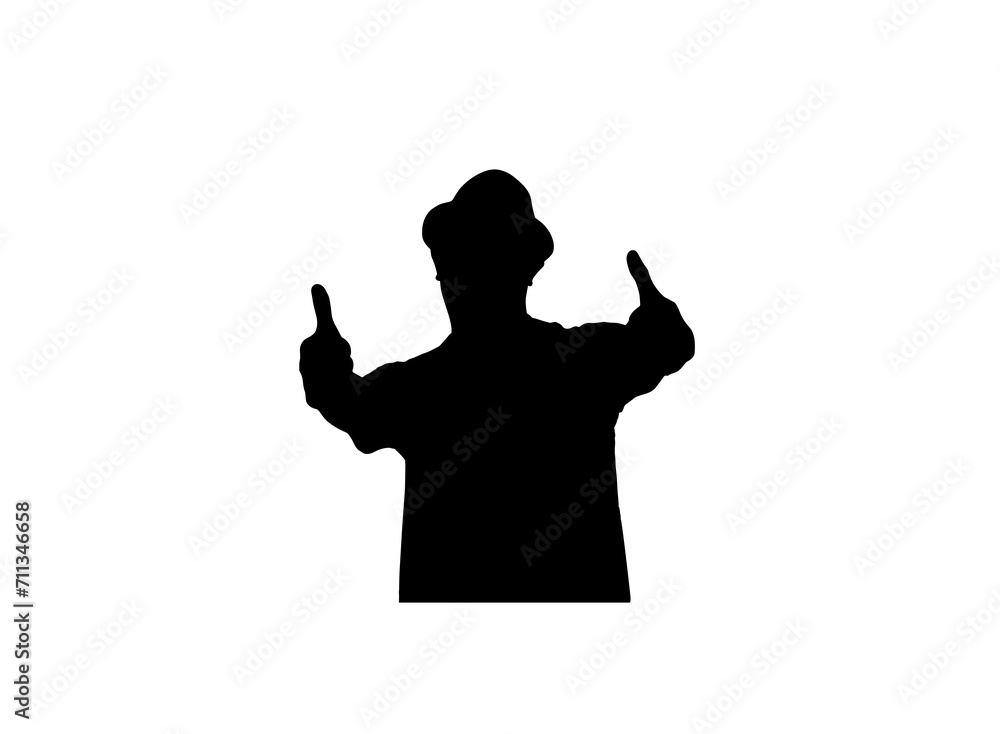Portrait of happy Asian tourist in casual shirt, bucket hat and trendy sunglasses standing and showing thumbs up, doing approval gesture with fingers over white background.