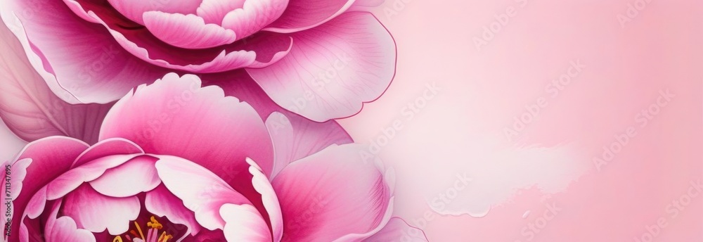 peonies watercolor. pink peonies background