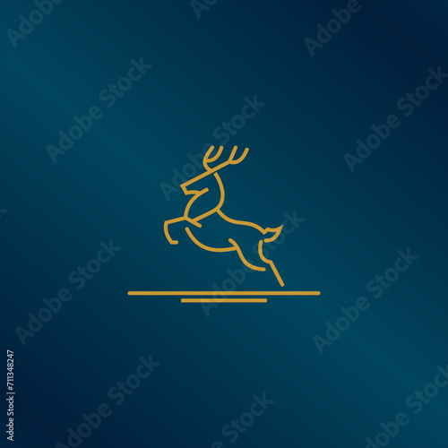 deer logo vector icon illustration